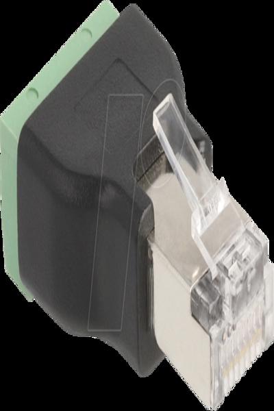 Delock Network adapter - RJ-45 (M) to 4 pin terminal block (F) - 66603