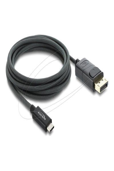 Delock Coaxial USB Type-C to DisplayPort Cable DP Alt Mode 4K 60 Hz with Braided Sheath - Cable - Digital - 81702