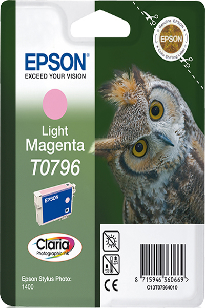 EPSON OWL SINGLEPACK LIGHT MAGENTA T0796 CLARIA INK 11.1 ML