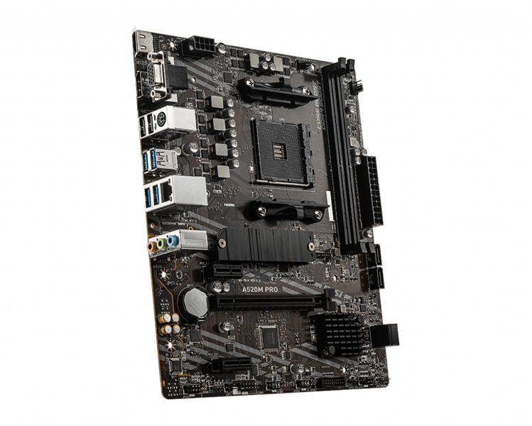 MSI A520M PRO - Socket AM4 - AMD Ryzen 3 3rd Gen - 7D14-005R