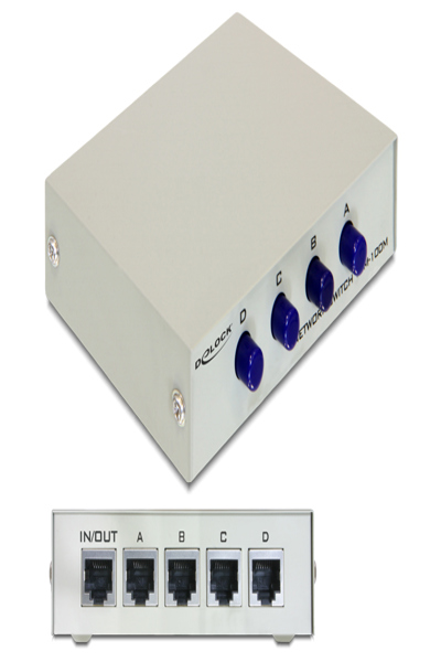 Delock Switch - 4 x 10/100 - stationär dator - 87588