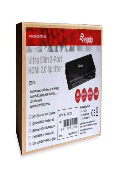 Équiper 332716 2x HDMI 4K UHD