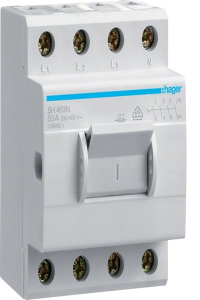 Disjoncteur de chaîne Hager SH463N 63A