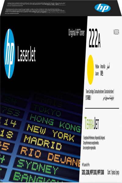 HP 222A Yellow LaserJet Toner Cartridge: Original - W2222A