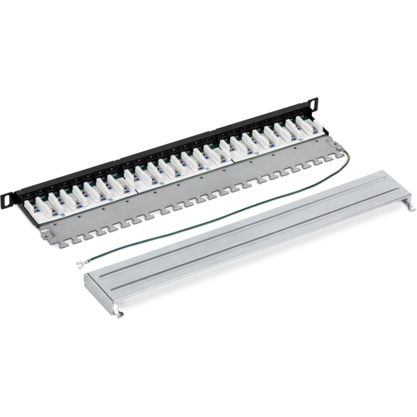 TRENDnet TC-P24C6AHS 24-Port Cat6A Shielded Half-U Patch Panel - TC-P24C6AHS