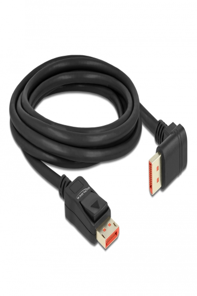 Câble DisplayPort Delock - DisplayPort (M) coudé vers DisplayPort (M) verrouillable