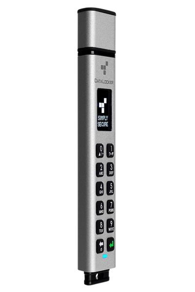 Origin Storage DataLocker Sentry K350 16 GB Encrypted USB Drive - FIPS 140-2 L3 - AES 256-bit - MIL-STD-810G - Display with Keypad - USB A Connector compatible with 3.2 Gen 1 & USB 2.0 - 16 GB - USB Type-A - 3.2 Gen 1 (3.1 Gen 1) - 220 MB/s - Cap - Silver - SK350-016-FE