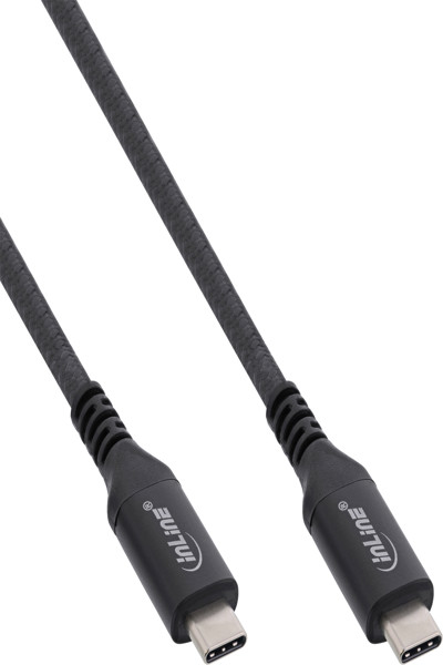 Câble USB 4 InLine - USB-C mâle/mâle - 8K60Hz - noir - 1,5 m