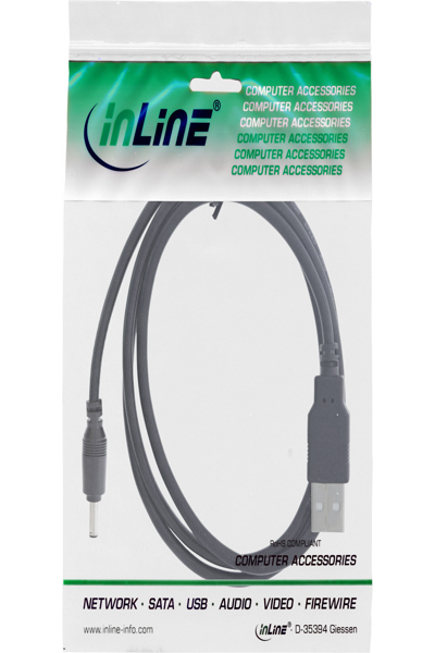 Câble adaptateur d'alimentation USB CC InLine - USB A mâle vers CC 3,5 x 1,35 mm 3 m