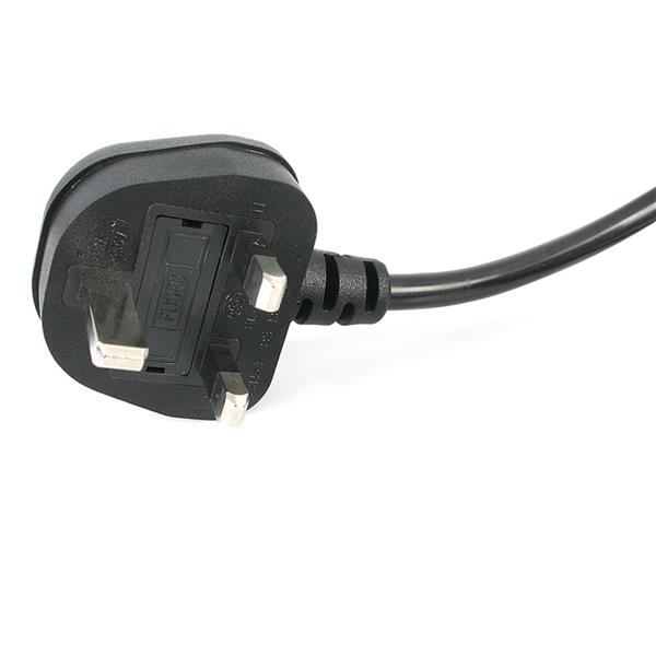 StarTech Laptop Power Cord 2 Slot - Power Cable (250 VAC) - BS 1363 (M) - IEC 320 EN 60320 C7 - 1.0m - Black - Great Britain and Northern Ireland (PXTNB2SUK1M) - PXTNB2SUK1M
