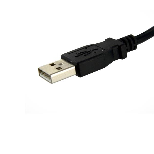 StarTech.com 1 ft Panel Mount USB Cable A to A - F/M - 0.3 m - USB A - USB A - USB 2.0 - Male/Female - Black - USBPNLAFAM1