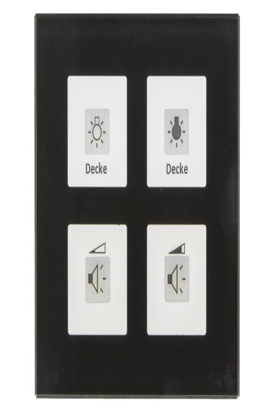 Bouton-poussoir en verre quadruple avec capteur de température MDT BE-GTT4S.01