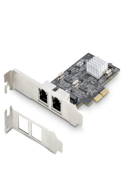 StarTech.com 2-portars 2,5 Gbps NBASE-T PCIe-nätverkskort, Intel I225-V, nätverkskort med dubbla portar för datorer, nätverkskort för flera gigabit-enheter, PCI Express-server-LAN-kort, stationärt Ethernet-gränssnitt - PR22GI-NETWORK-CARD