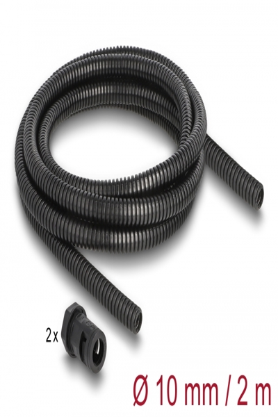 Delock Corrugated tubing - 10 mm, with PG7 conduit fitting set - 60461