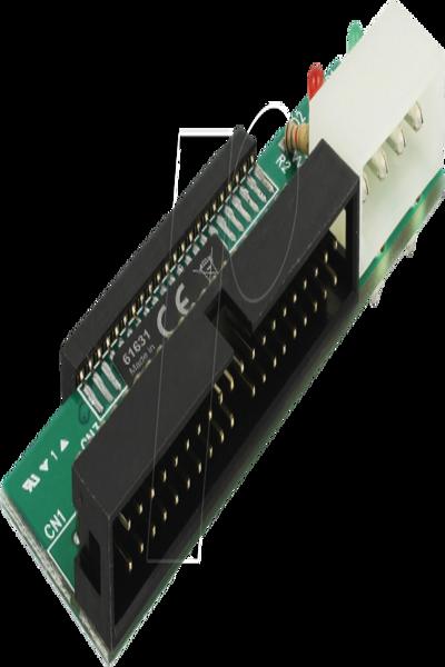 Delock IDE / EIDE-adapter - 40-pins IDC, 4-pins intern ström (hane) till 44-pins IDC (hane) - 61631