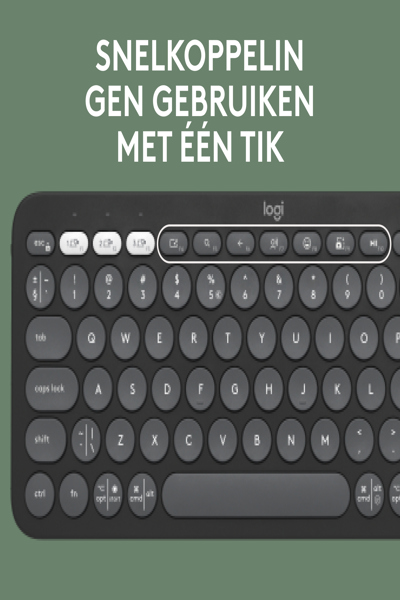 Logitech 920-012209 - Wireless - RF Wireless + Bluetooth - Scissor key switch - AZERTY - Graphite - Mouse included - 920-012209