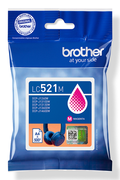 Brother Cartouche dÃ¢â‚¬â„¢encre Magenta capacite stand - LC521M