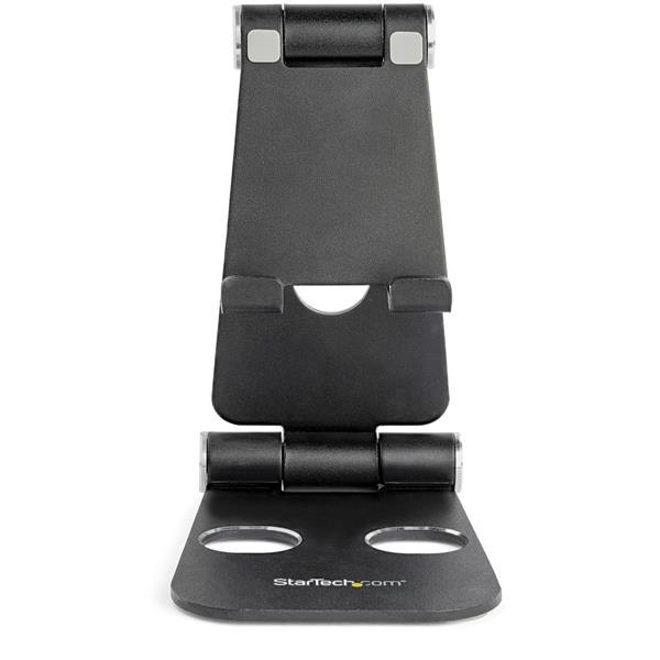 StarTech Phone and Tablet Stand - Foldable Universal Mobile Device Holder - Smartphones/Tablets - Adjustable Cell Phone Stand for Desk - Desk stand for cell phone, tablet - up to 33.00cm (13") - Black - USPTLSTNDB