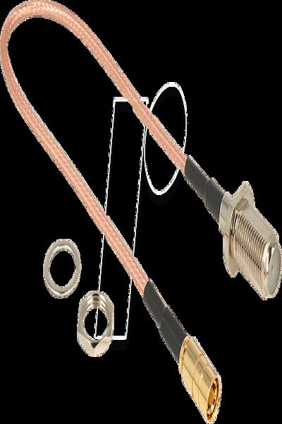 Delock Antennkabel - F-kontakt (R) skott till SMB (P) - 13024