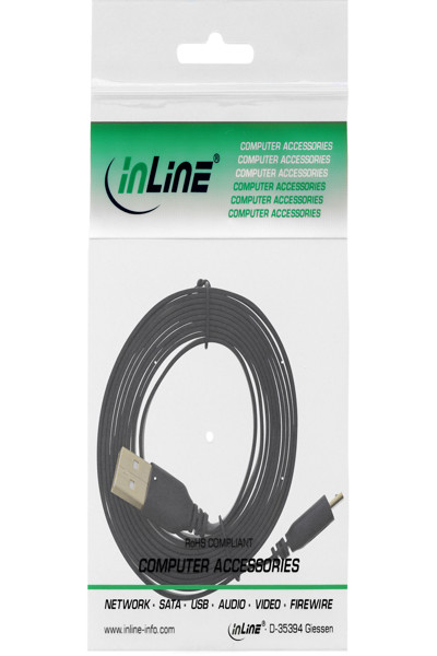 Câble plat InLine Micro USB 2.0 A / Micro-B 1 m