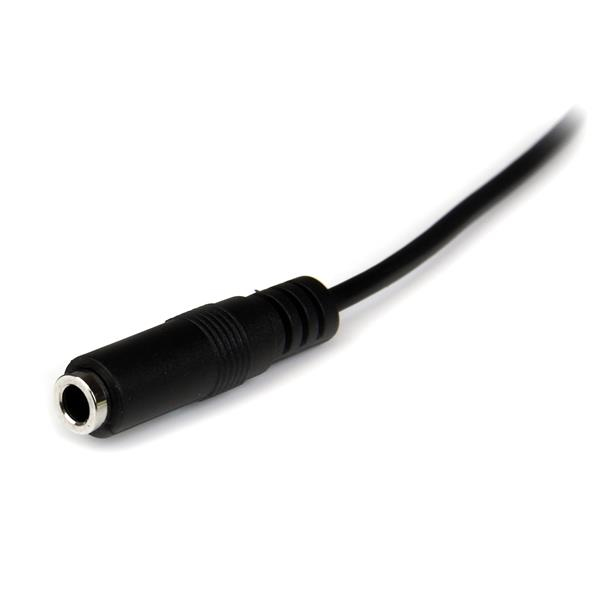 StarTech 2m Slim 3.5mm Stereo Extension Audio Cable - M/F - 3.5mm - Male - 3.5mm - Female - 2 m - Black - MU2MMFS
