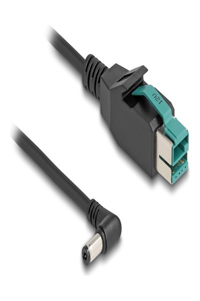 Delock PoweredUSB cable - USB PlusPower (12 V) (M) to DC jack 5.5 x 2.1 mm (M) angled - 80013