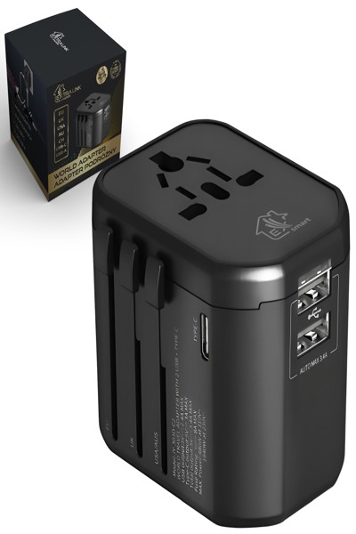 Adaptateur de voyage Smart Life UE/RU/USA/AU/CH + USB
