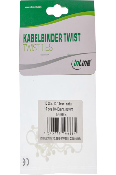 Liens torsadés en ligne 10-13 mm - nature - 10 pièces - 59966E