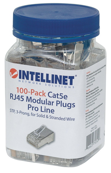 100-pack Cat5e RJ45 modulära pluggar Pro Line - 790529