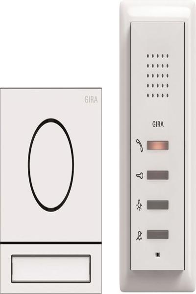 Pack GIRA EFH Système audio 106Traffic laqué blanc. 2406902