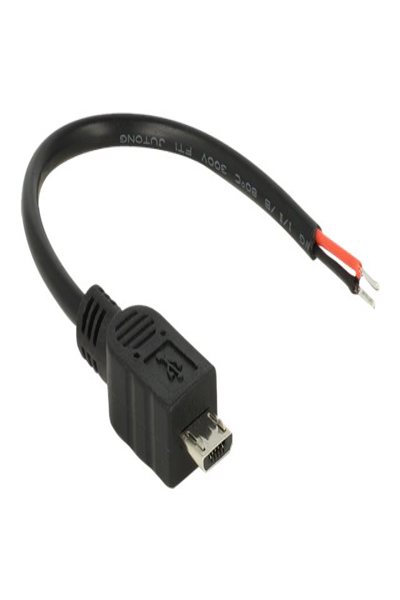Delock Strömkabel - bar ledning till Micro-USB Typ B (endast ström) (hane) - 82697