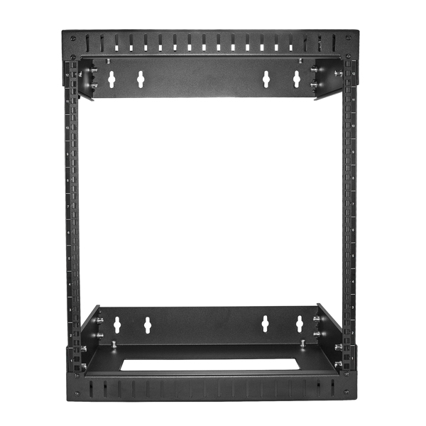 StarTech 12 HE wall-mounted server rack - 30.5 - 51cm deep - open frame - network rack - 2 post rack - cabinet - suitable for wall mounting - Black - 12U - 50.8 cm (20") - RK12WALLOA