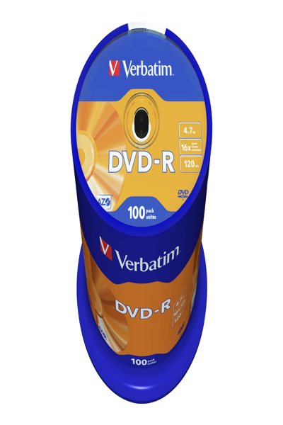 Verbatim 100 x DVD-R - 4.7 GB 16x - 43549#PK1