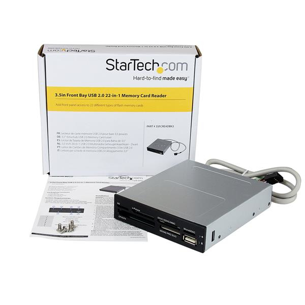 StarTech Internal USB 2.0 Card Reader 3.5in 22-in-1 - 35FCREADBK3