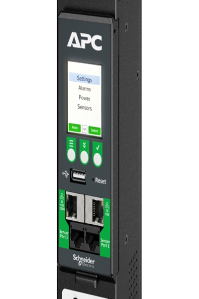 APC NetShelter Rack PDU Advanced - Metered - 3Phase - 22.1kW 400V 32A or 17.3kW 415V 30A - 48 Outlets - IEC309 - Metered - 0U - Three-phase - Rackmount - Vertical - Black - APDU10350ME