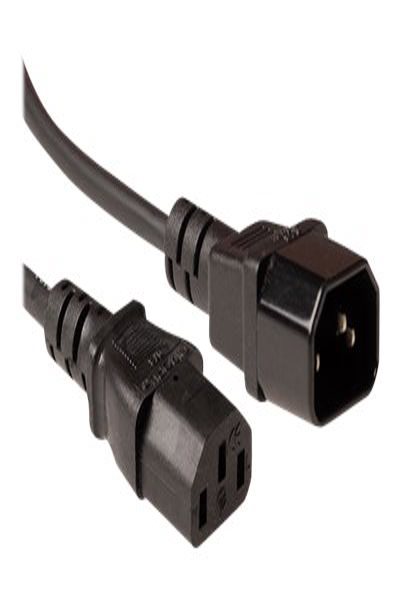 ACT Powercord LSZH C13 - C14 black 3 m - 3 m - C14 coupler - C13 coupler - 230 V - 10 A