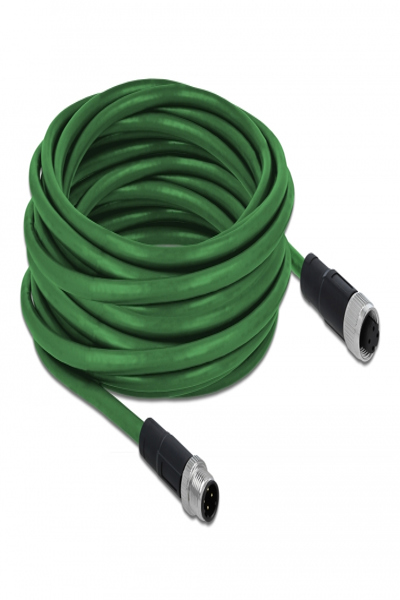 Delock Network cable - 4 pin M12 (M) to 4 pin M12 (F)