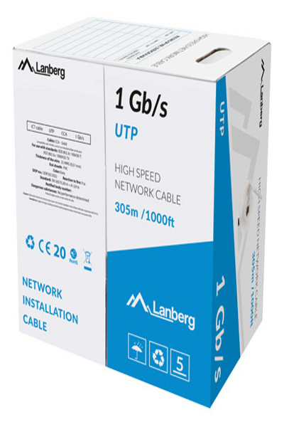 Lanberg LCU6-10CC-0305-S - 305 m - U/UTP (UTP) - Grey