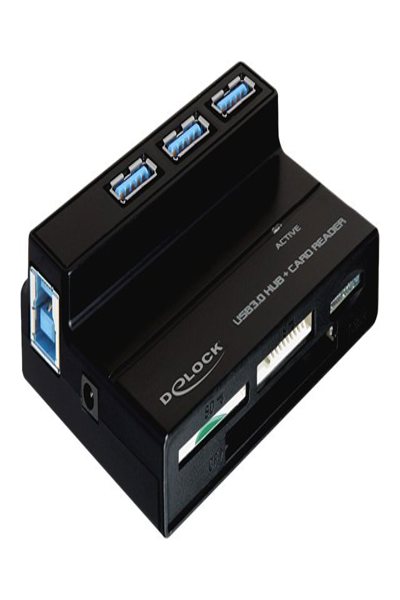 Delock USB 3.0 Card Reader All in 1 + 3 Port USB 3.0 Hub