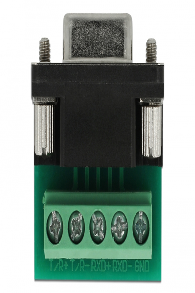 Delock Adapter USB Type-A to Serial RS-422/485 DB9 with surge protection 600 W and extended temperature range - 64055