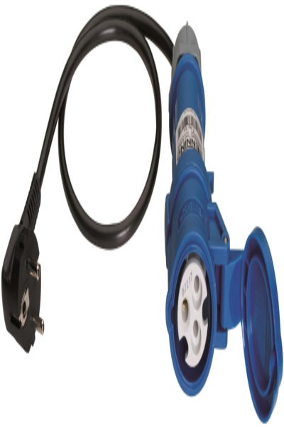 Benning 044144 Messadapter Schutzkontakt-Stecker - CEE-Cara-Kupplung Blau
