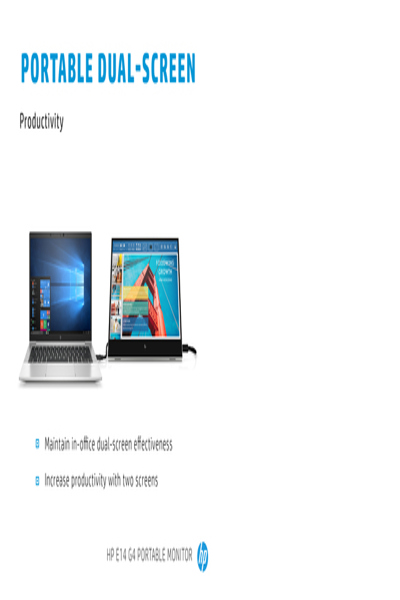 HP E-Series E14 G4 - 35.6 cm (14") - 1920 x 1080 pixels - Full HD - LED - 5 ms - White - 1B065AA#ABB