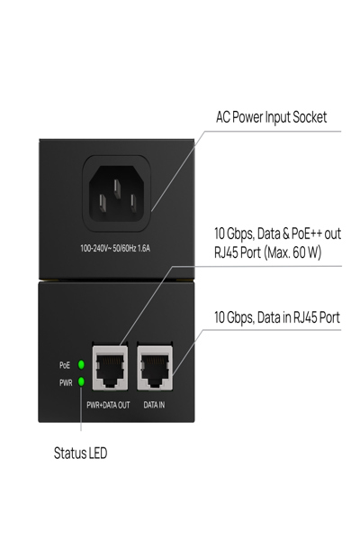 TP-LINK POE370S Omada PoE++ Injector 10 Gbps Power over Ethernet