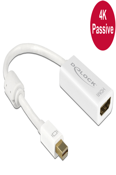 Delock 4K Passive - Adapter - Mini DisplayPort male to HDMI female - 62614