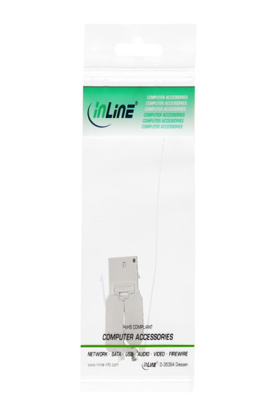Module enfichable InLine RJ45 Keystone Jack Cat.6a - avec cache anti-poussière noir