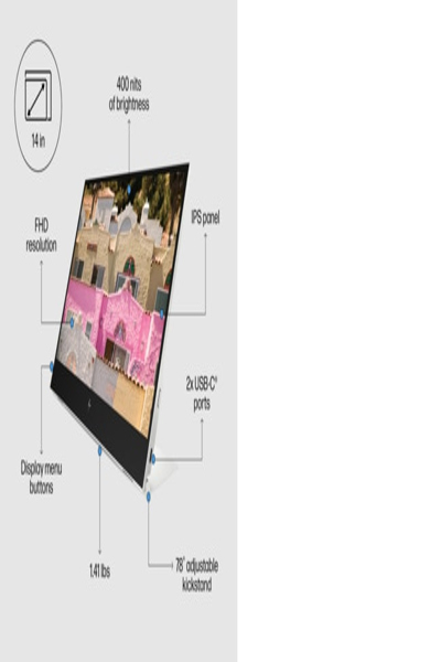 HP E-Series E14 G4 - 35.6 cm (14") - 1920 x 1080 pixels - Full HD - LED - 5 ms - White - 1B065AA#ABB