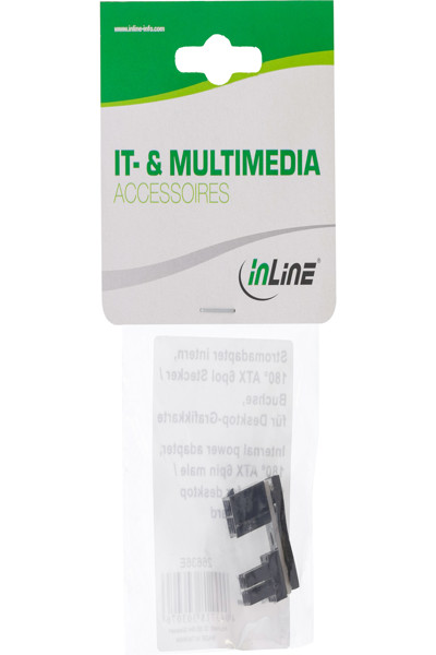 Adaptateur secteur interne InLine - 180° ATX 6 broches mâle/femelle