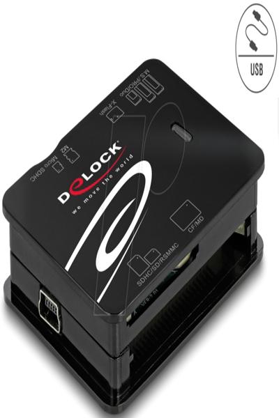 Delock Card reader (MMC, SD, xD, microSD, MS Micro, CFast Card) - 91007