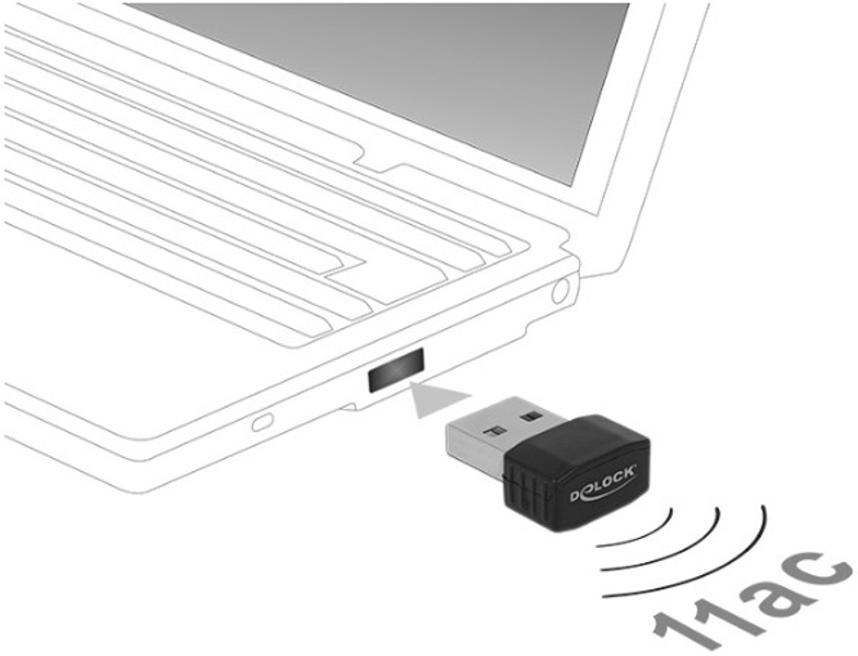 Delock 12461 - Wireless - USB - WLAN - Wi-Fi 5 (802.11ac) - 12461