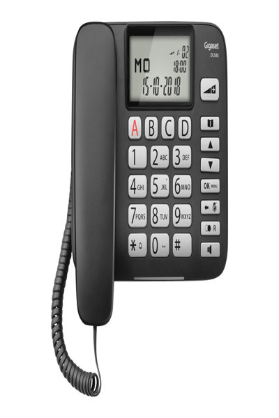 Gigaset DL580 Corded Phone Black ISDN Comfort